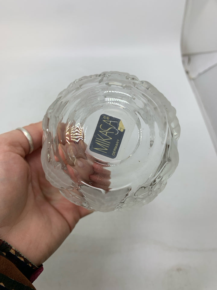 EMBOSSED "CHRSITMAS STORY" CANDLE HOLDER MIKASA.