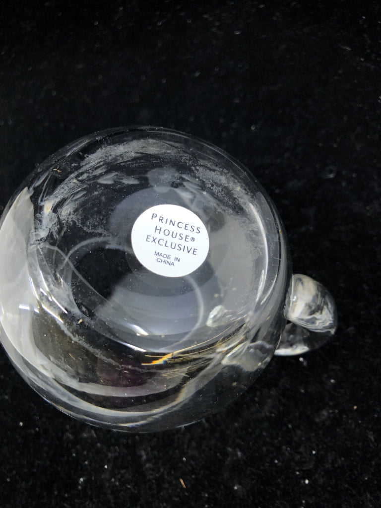 2PC PRINCESS HOUSE ETCHED SUGAR AND CREAMER.