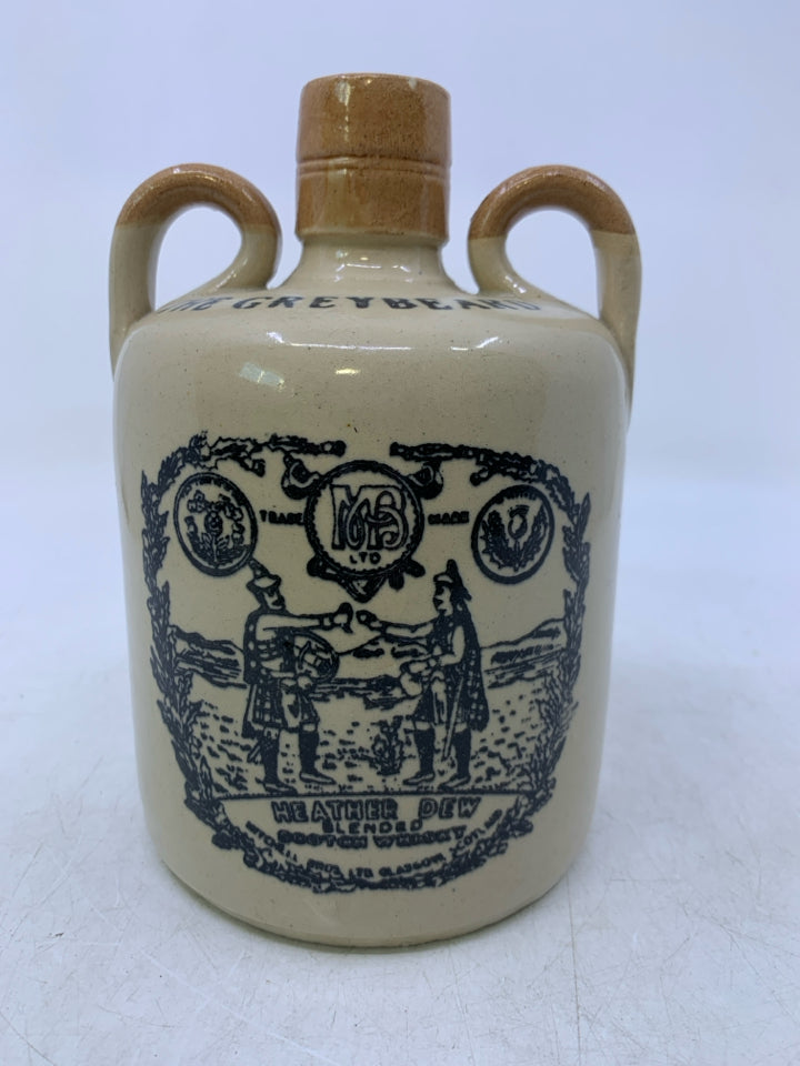 VTG THE GREYBEARD JUG SCOTCH SCOTLAND STONEWARE CROCK.