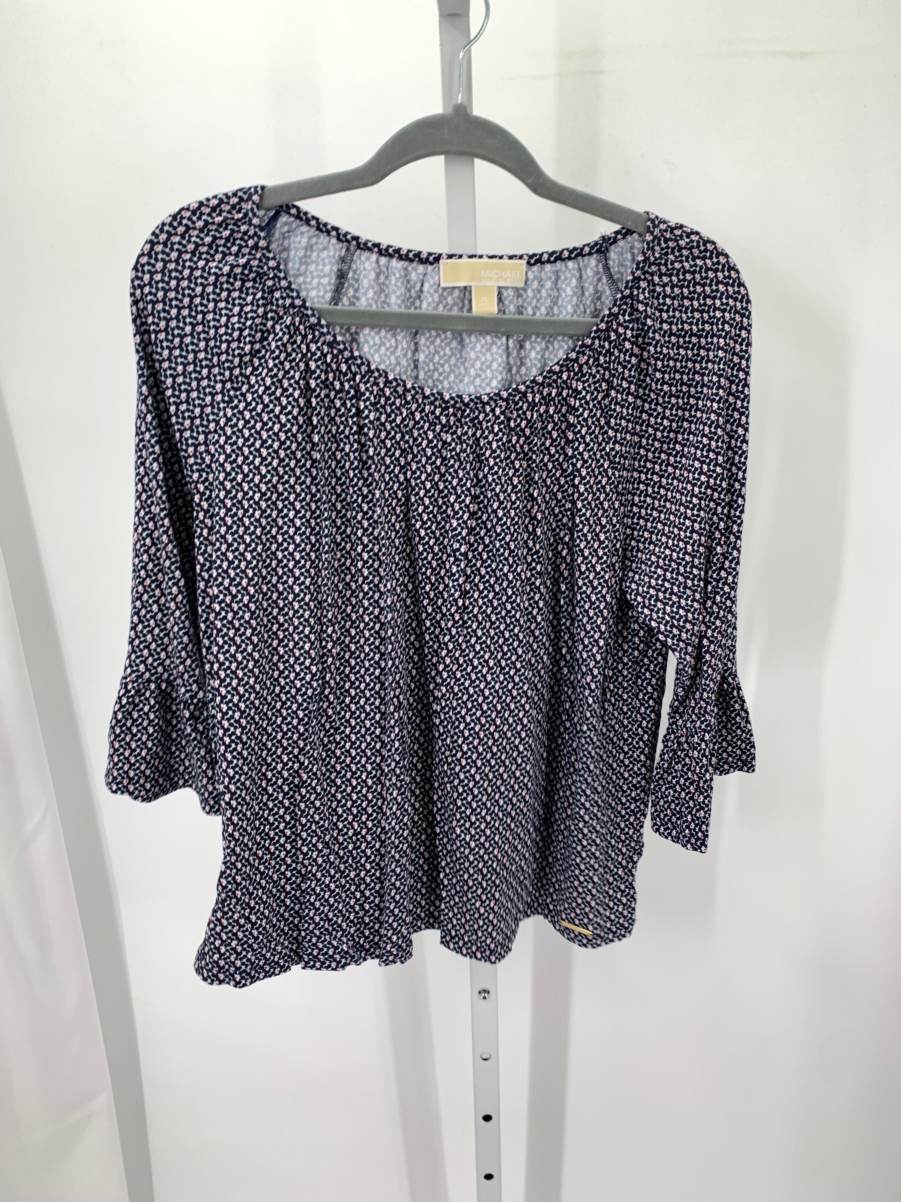 Michael Kors Size Extra Large Misses 3/4 Sleeve Shirt