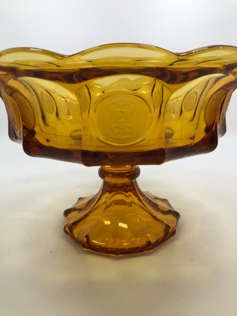VTG FOSTORIA COIN FOOTED COMPOTE.