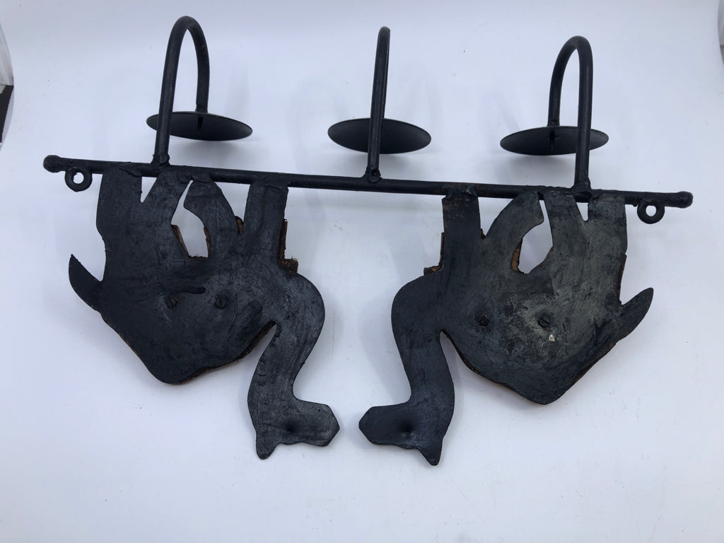 IRON/STONE CAMEL CANDLE HOLDER WALL DECOR.