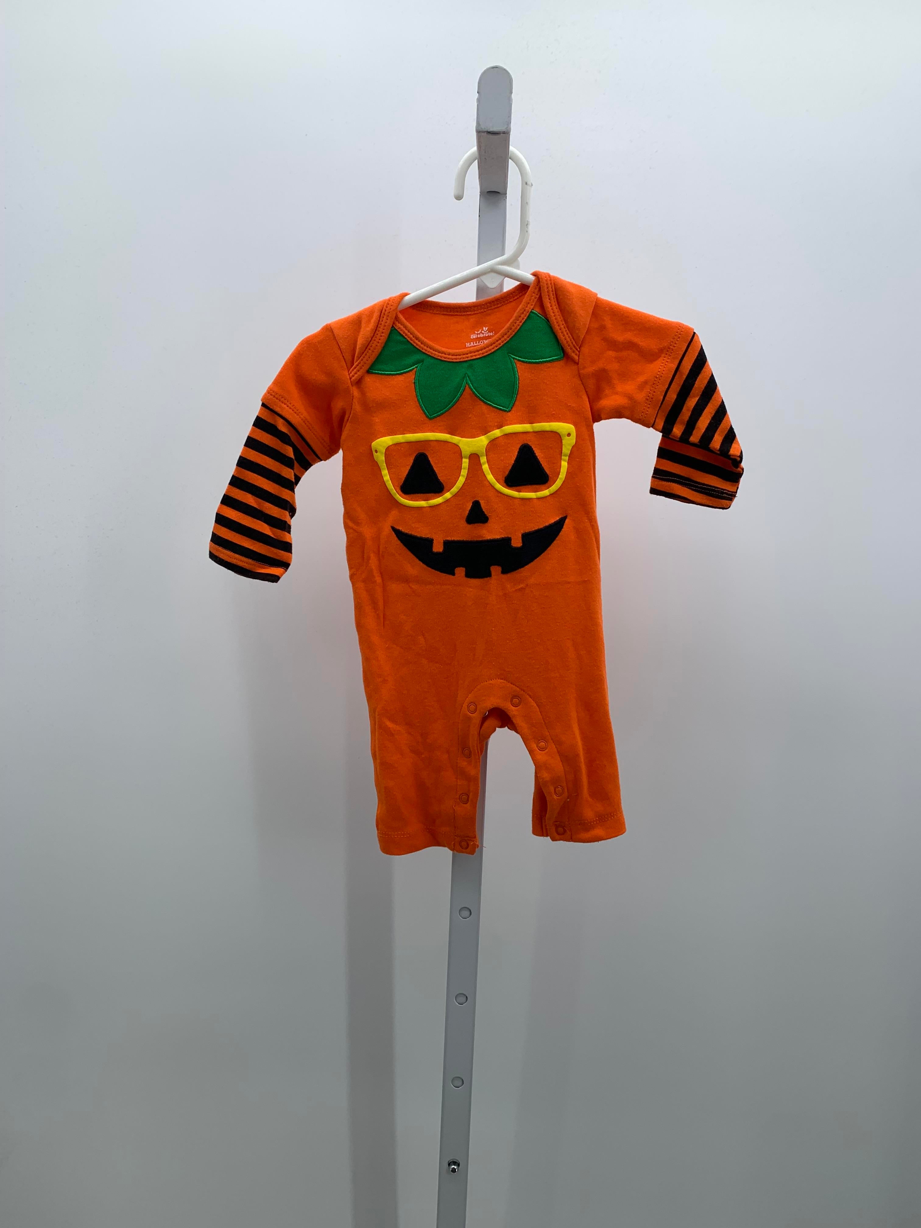 LONG SLV ROMPER JACK O'LANTERN.