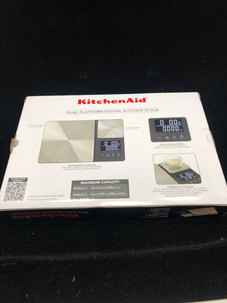 NIB DUAL PLATFORM DIGITAL KITCHEN SCALE