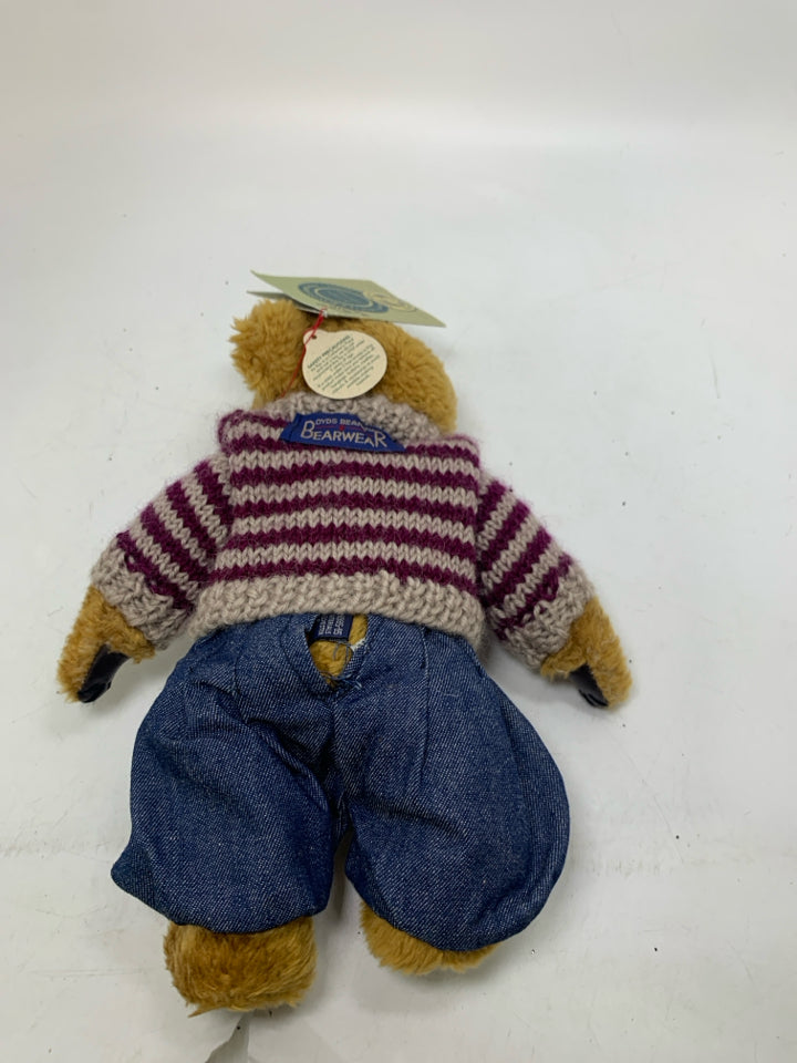 BROWN BOYDS BEARS STRIPED SWEATER BEAR.