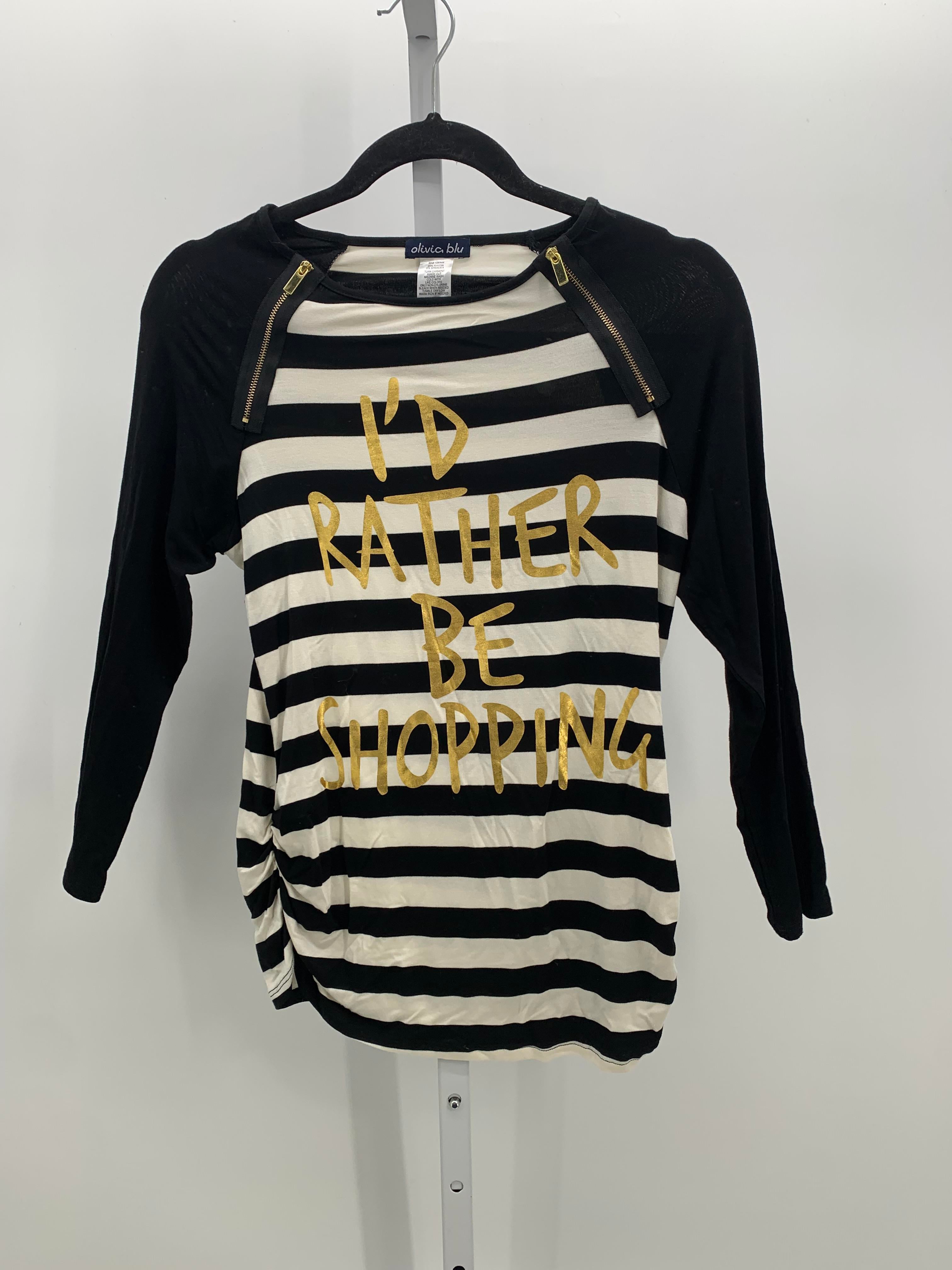 Size Small Juniors 3/4 Sleeve Shirt