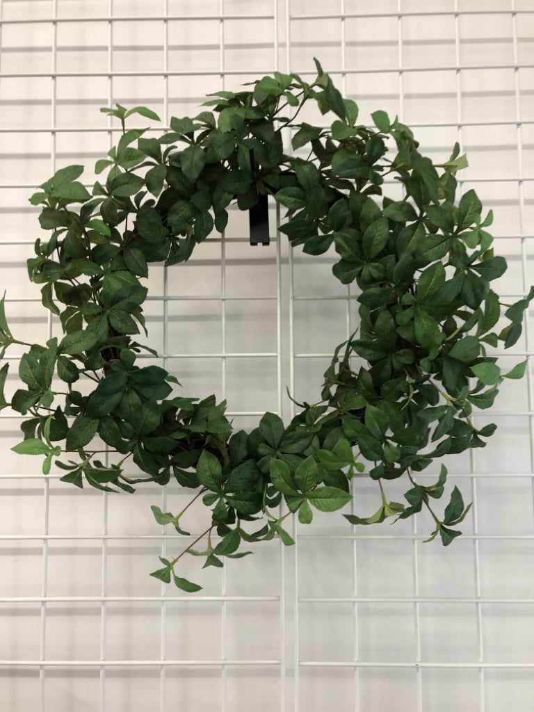 FAUX GREENERY WREATH.