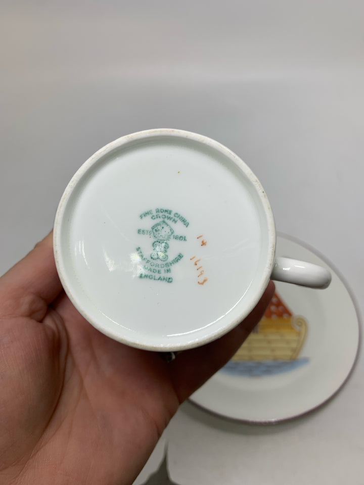 2 PC KIDS NOAH'S ARCH CUP & PLATE.