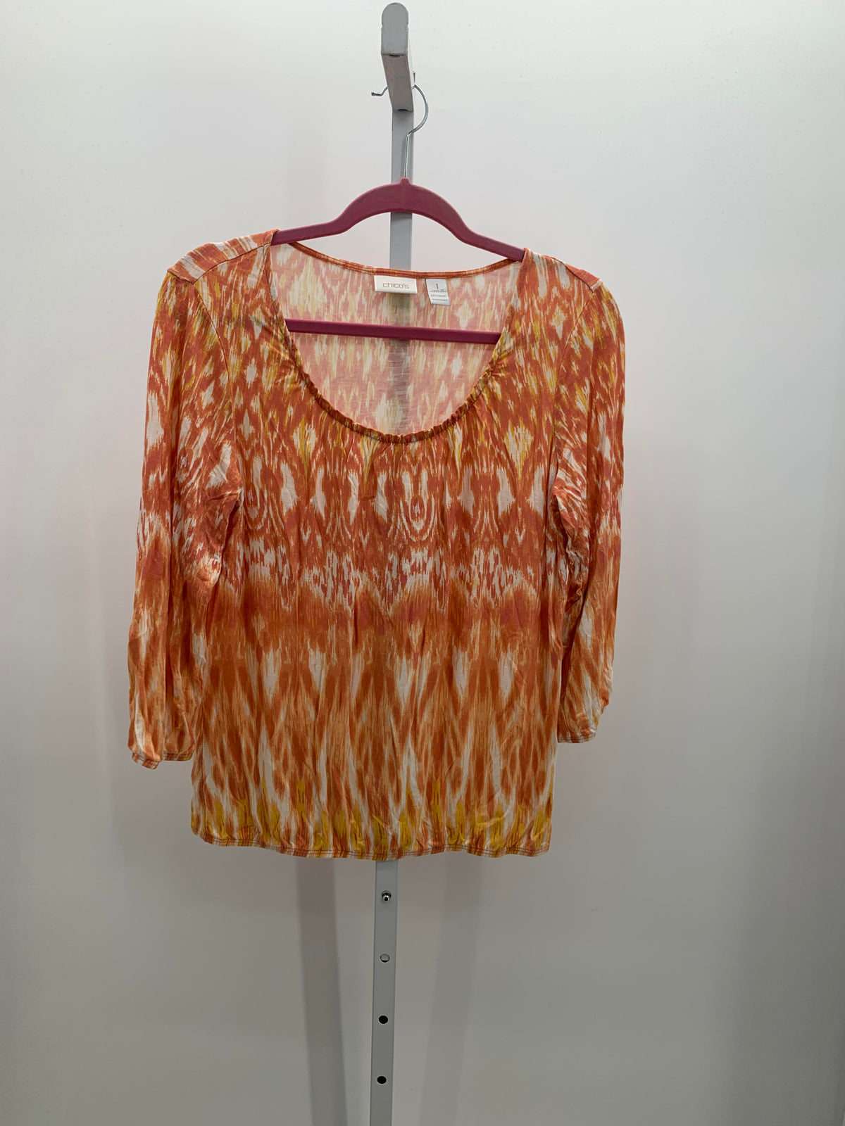 Chico's Size Small Misses 3/4 Sleeve Shirt