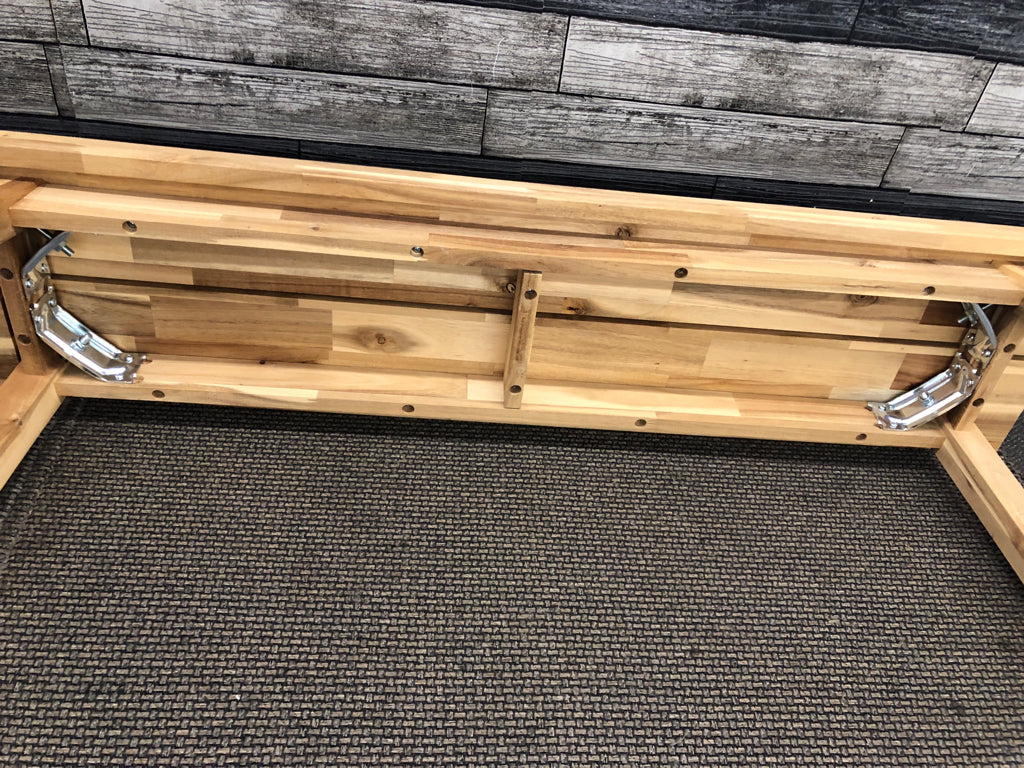 RUSTIC SOLID WOOD BENCH.