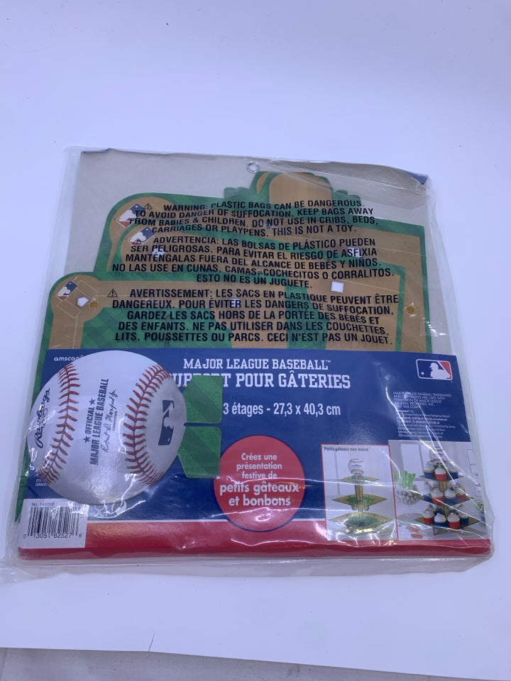 NIP MLB CARDBOARD CAKE STAND.