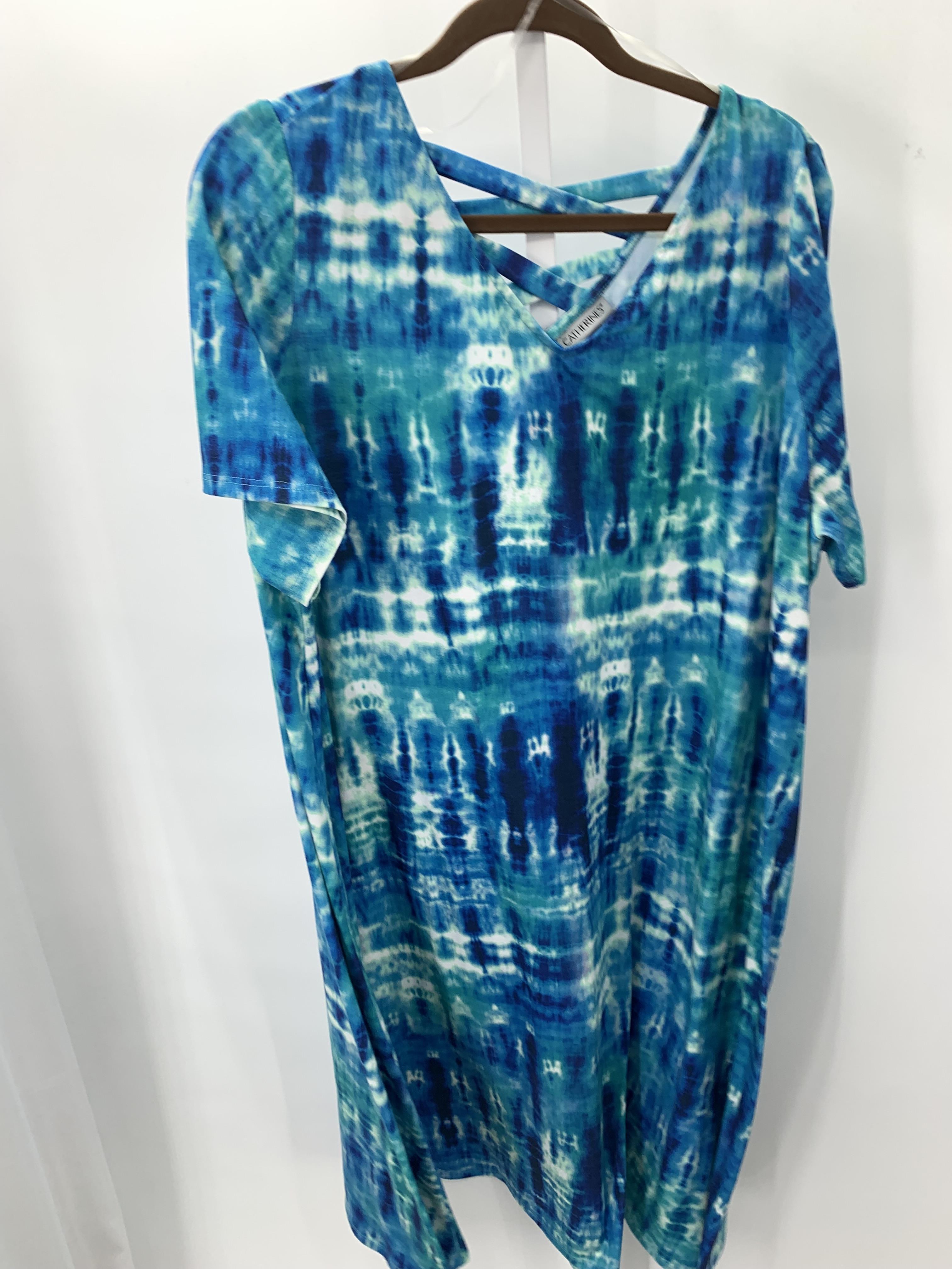 Catherine Size 1X Womens Short Sleeve Dress