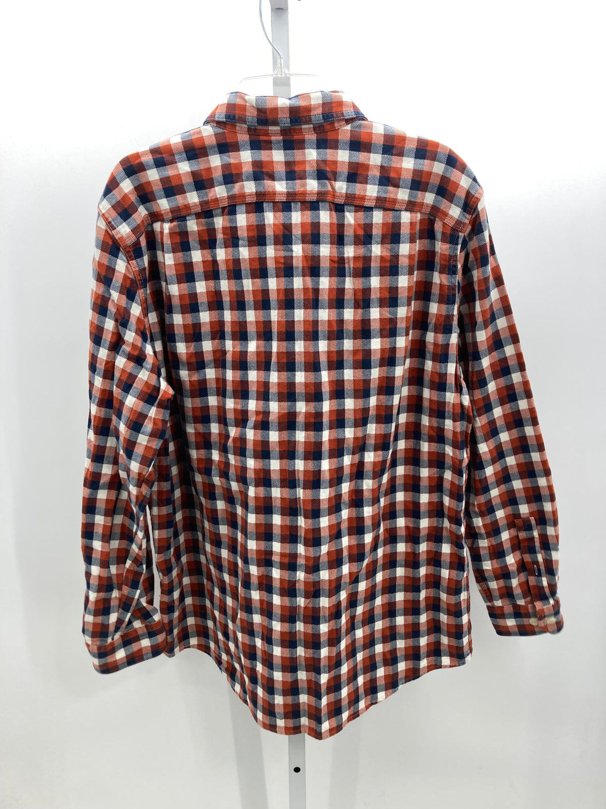 NAVY WHITE PLAID BTN DOWN