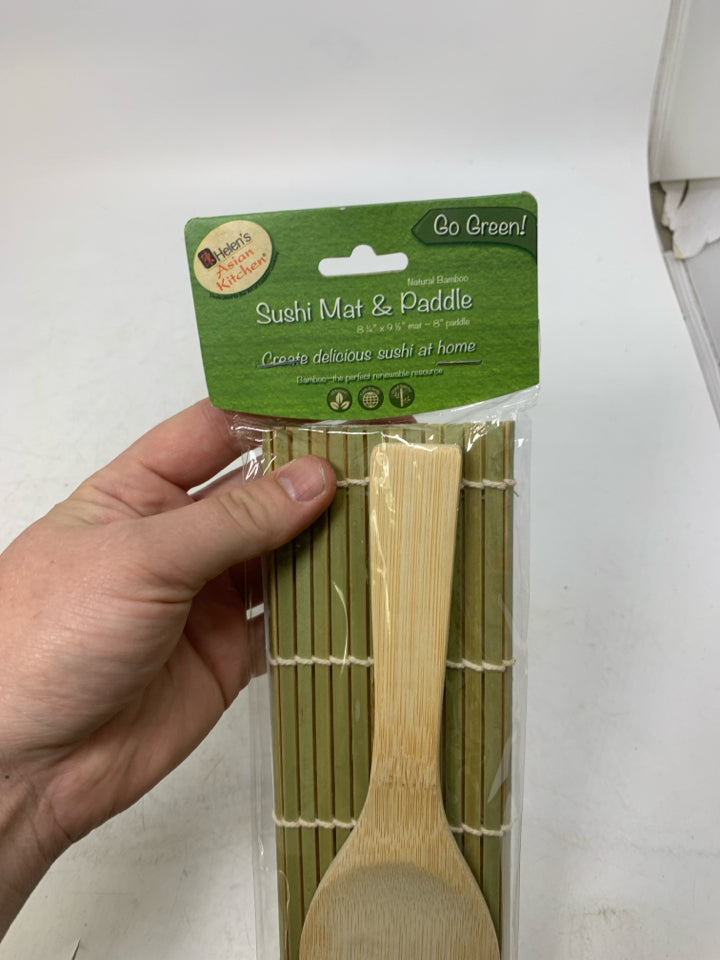 NIP BAMBOO SUSHI MAT/PADDLE.
