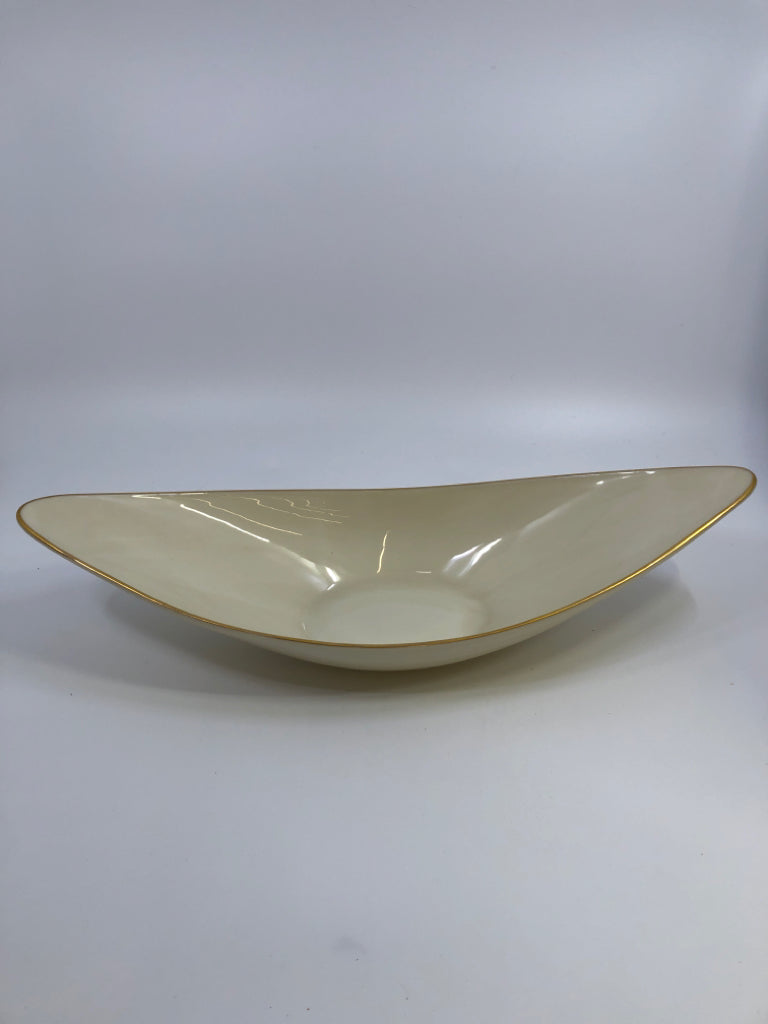 LENOX VENETIAN OBLONG CANOE SERVING BOWL.