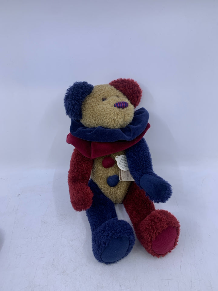 BLUE/RED CLOWN THEMED MUSIC WIND UP BOYDS BEAR.
