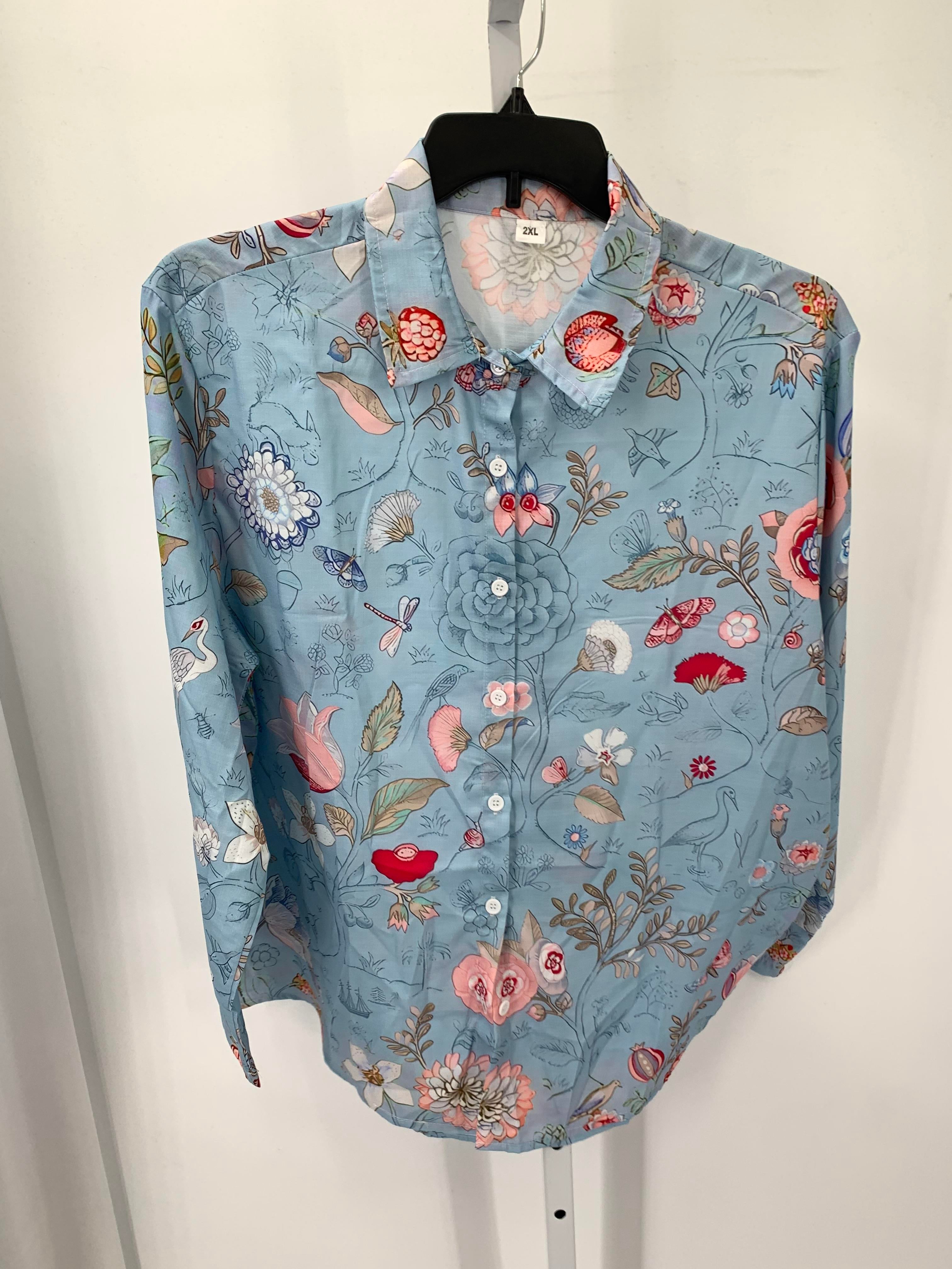Size 2X Womens Long Sleeve Shirt