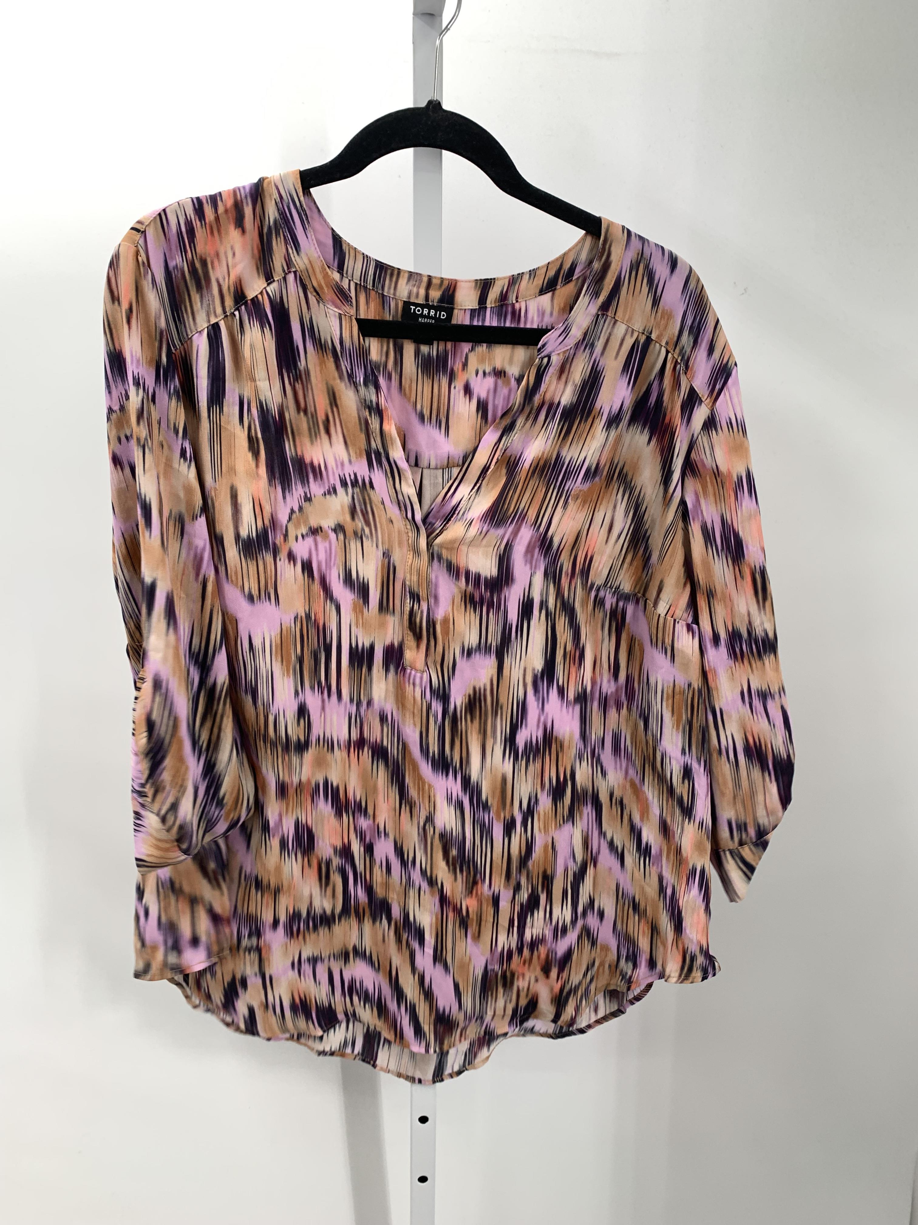 Torrid Size 2X Womens 3/4 Sleeve Shirt