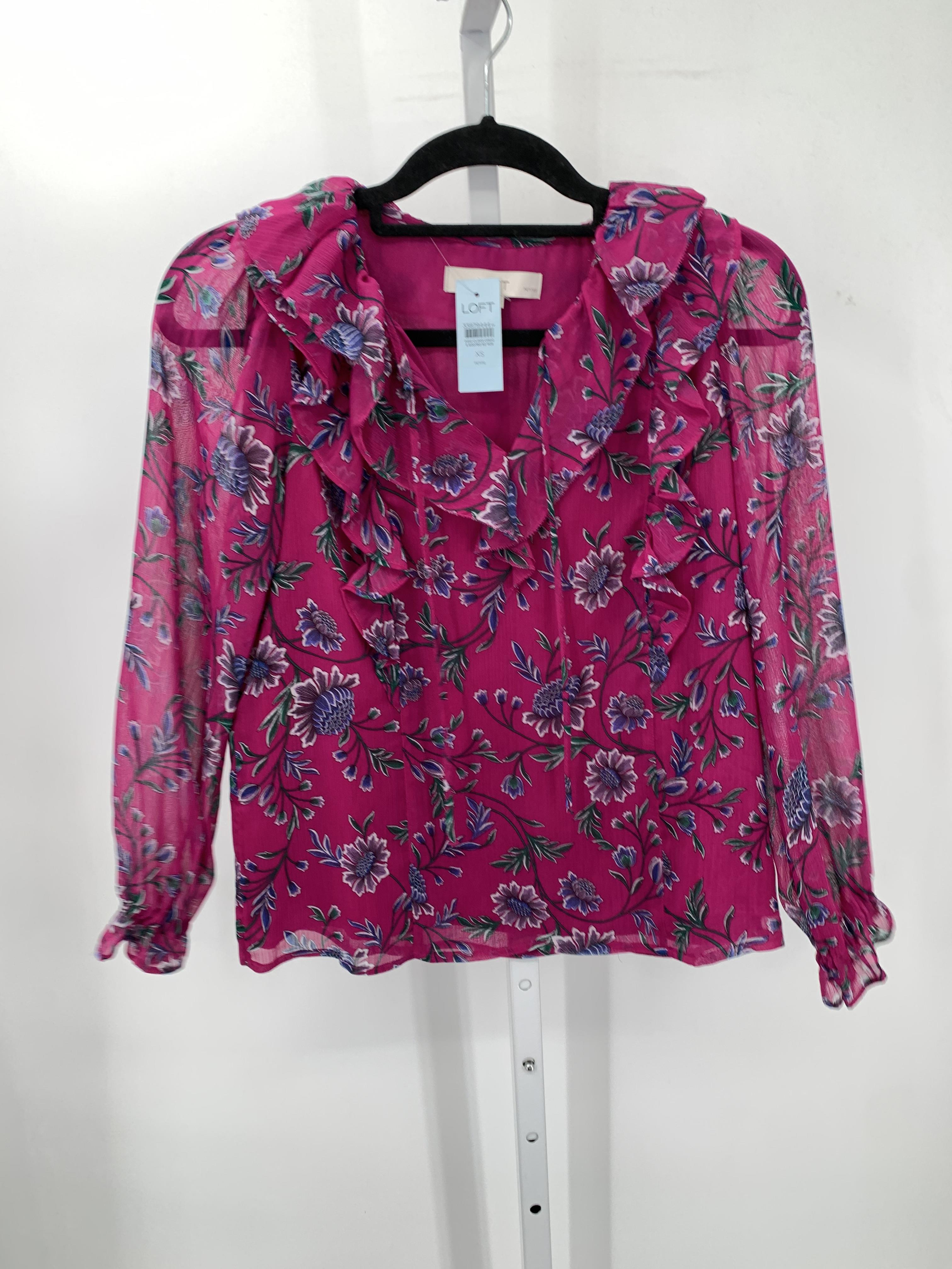 Loft Size X Small Petite Petite Long Sleeve Shirt