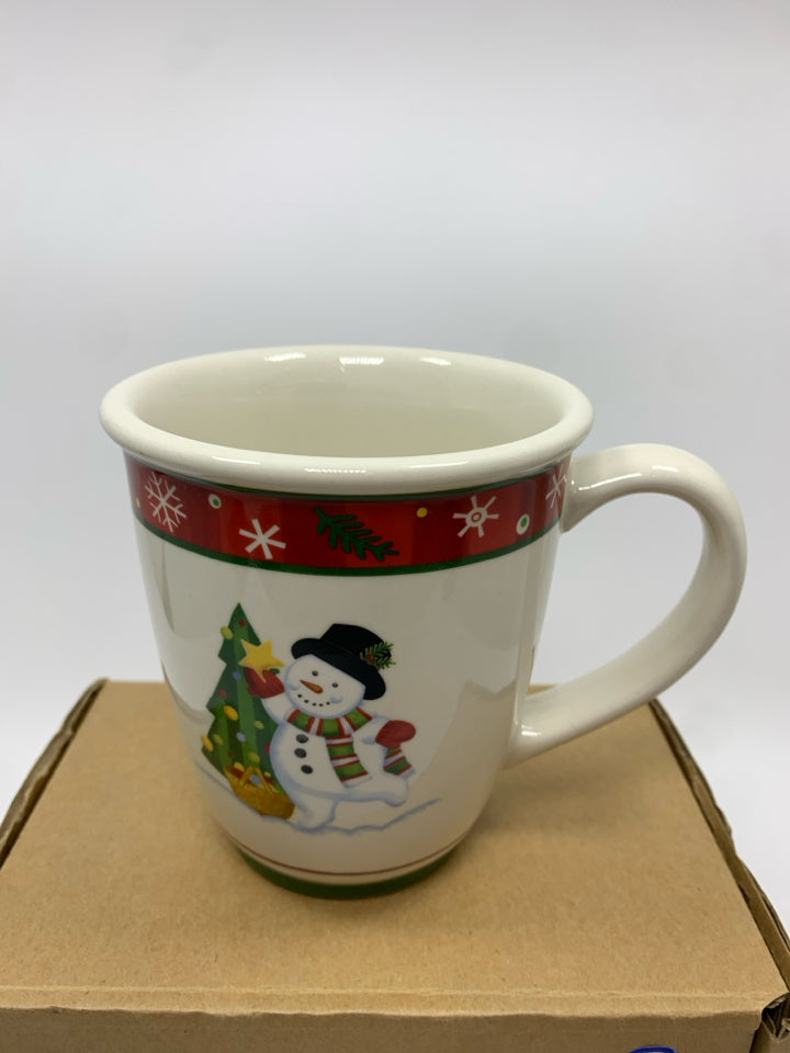 NIB LONGABERGER SNOWMAN HOLIDAY MUG.