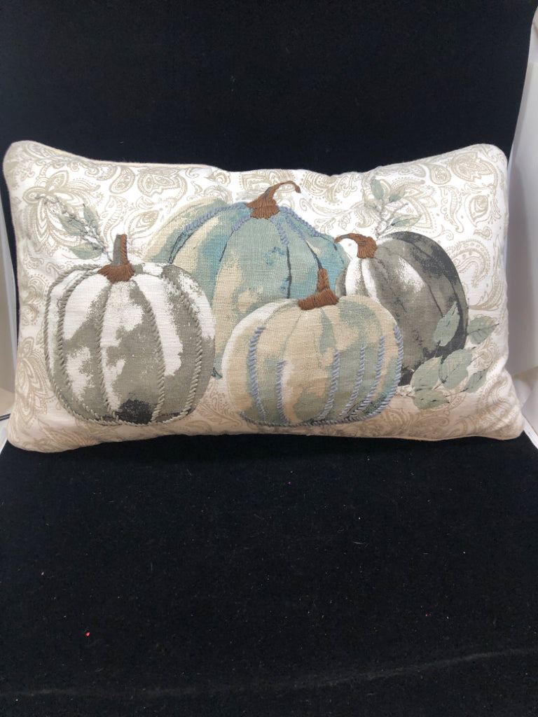 BLUE PUMPKIN PILLOW.