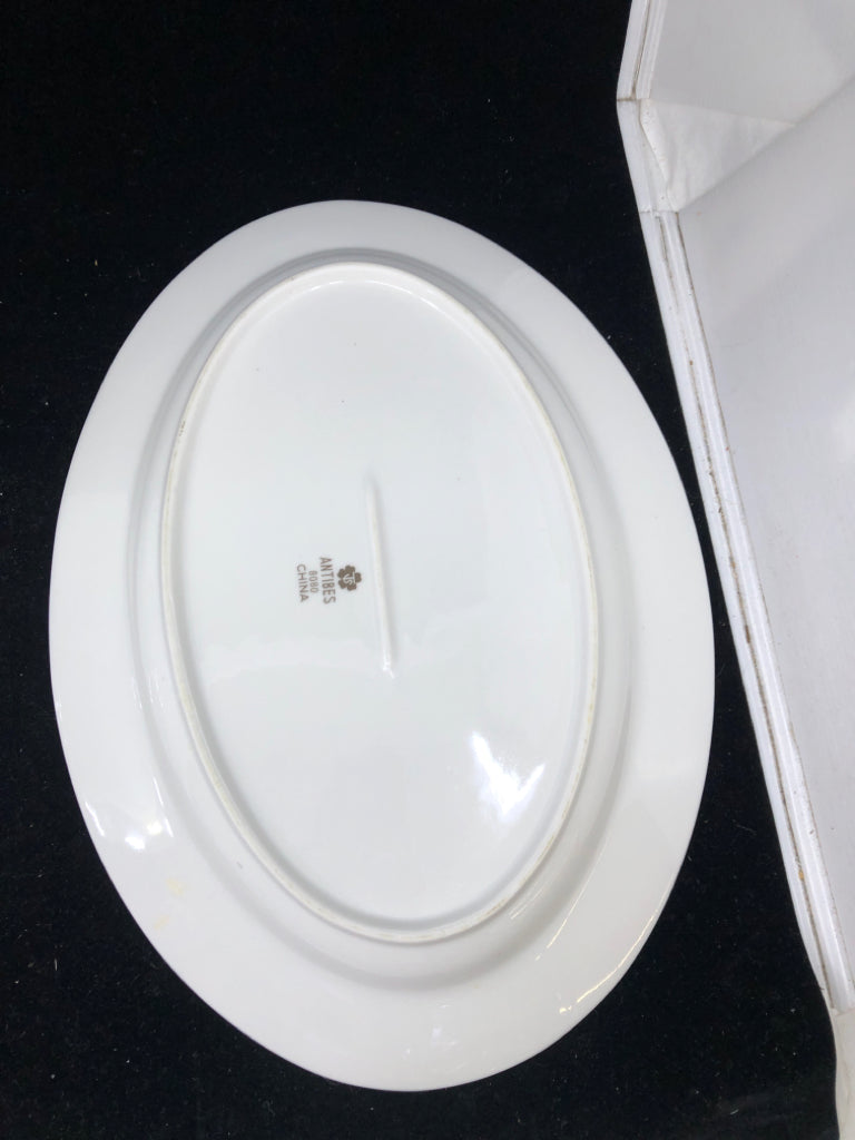 OVAL ANTIBES CHINA FLORAL SERVING PLATTER.