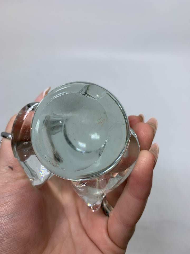 BLOWN CLEAR GLASS KOALA.