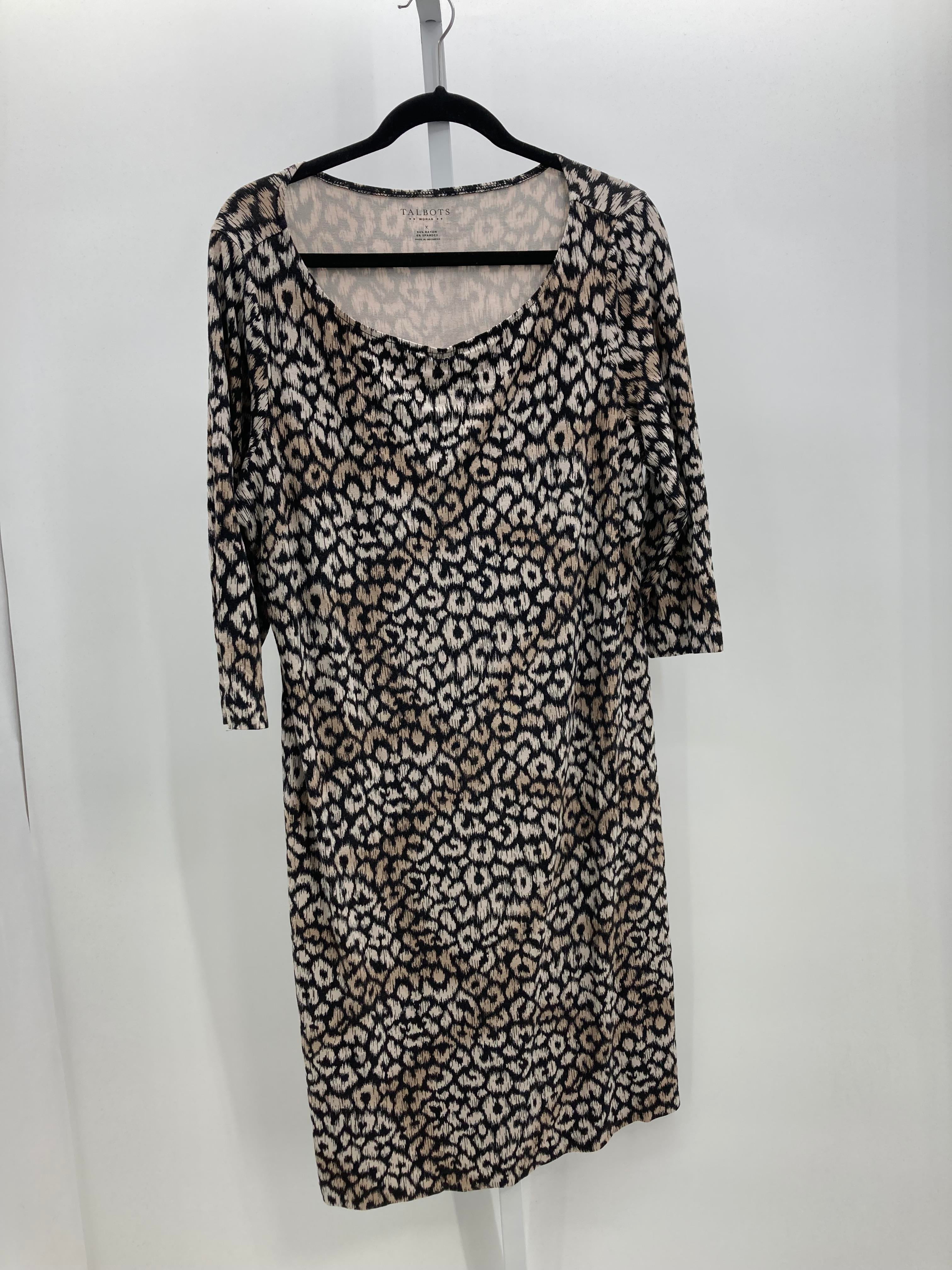 Talbots Size 1X Womens 3/4 Sleeve Dress
