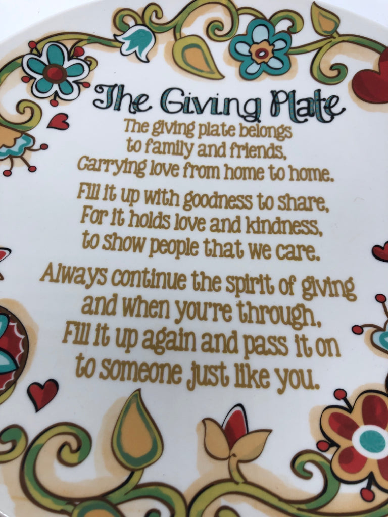 THE GIVING PLATE.