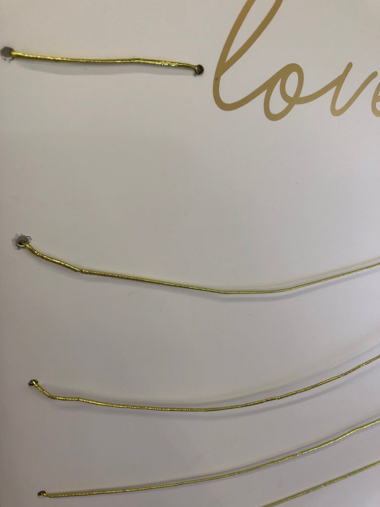 GOLD FRAME "LOVE" 5 STRING PICTURE HOLDER.