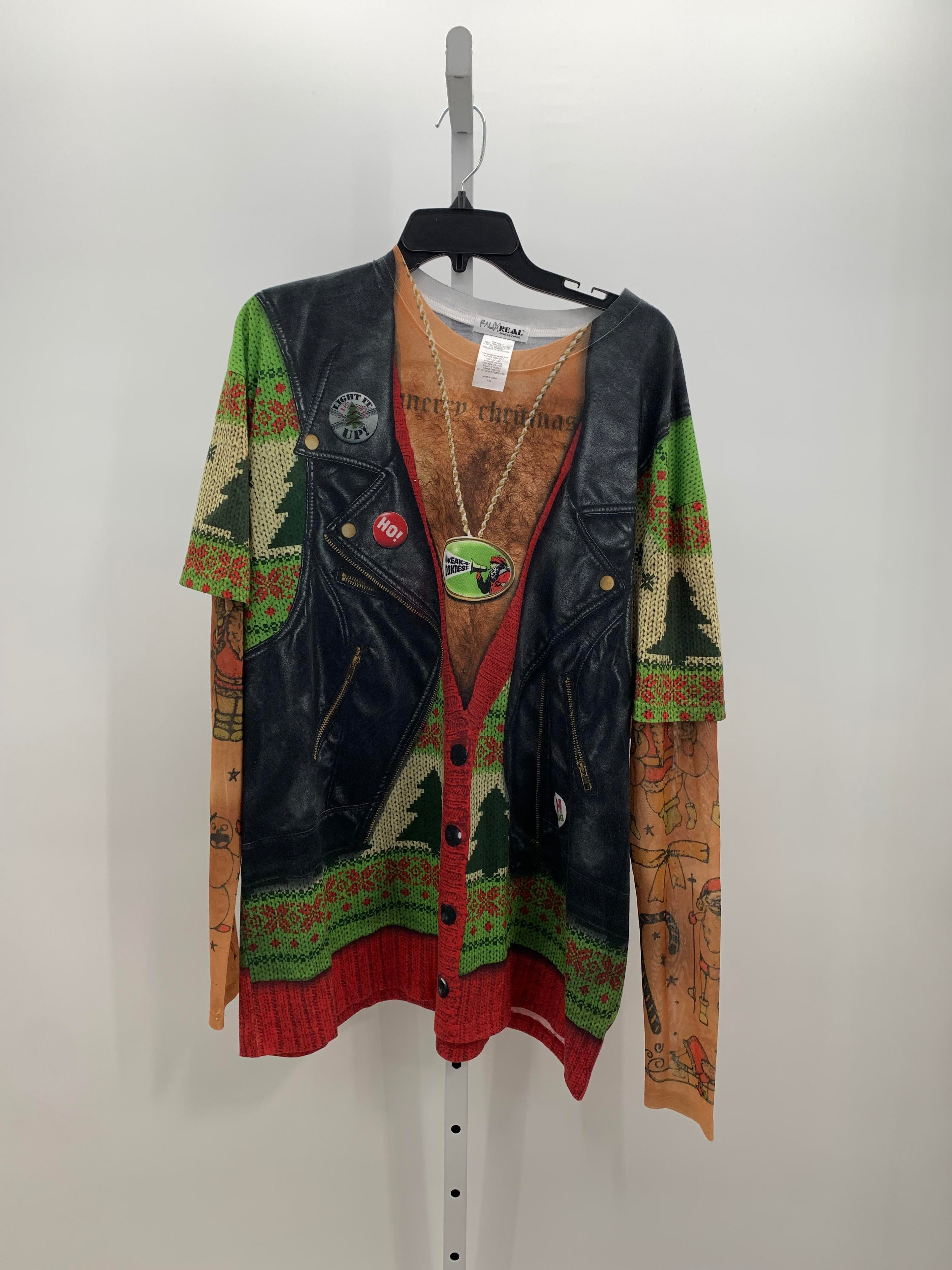 LONG SLV SHIRT BIKER SANTA.