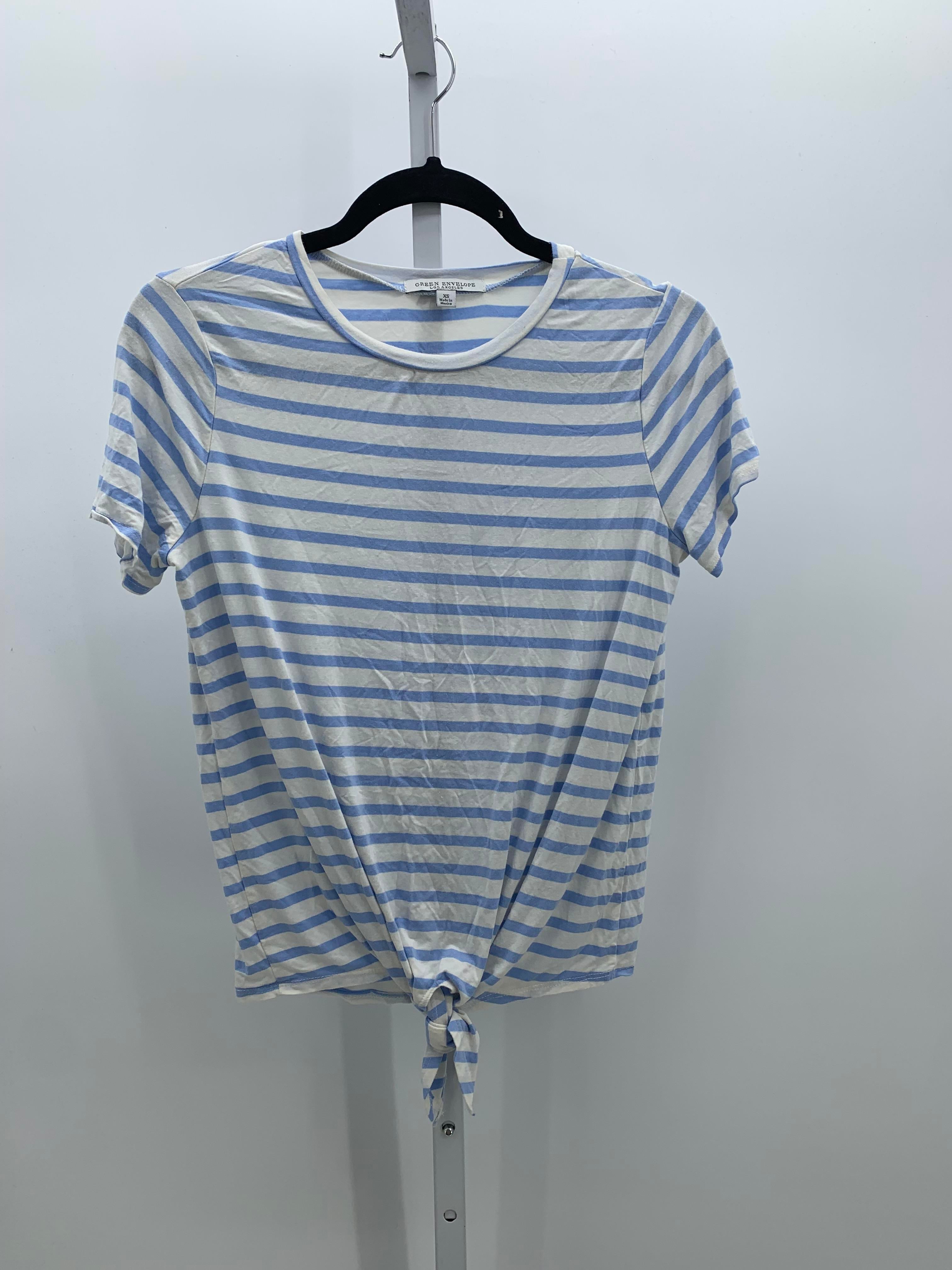 Green Envelope Size X Small Misses Short Sleeve Shirt