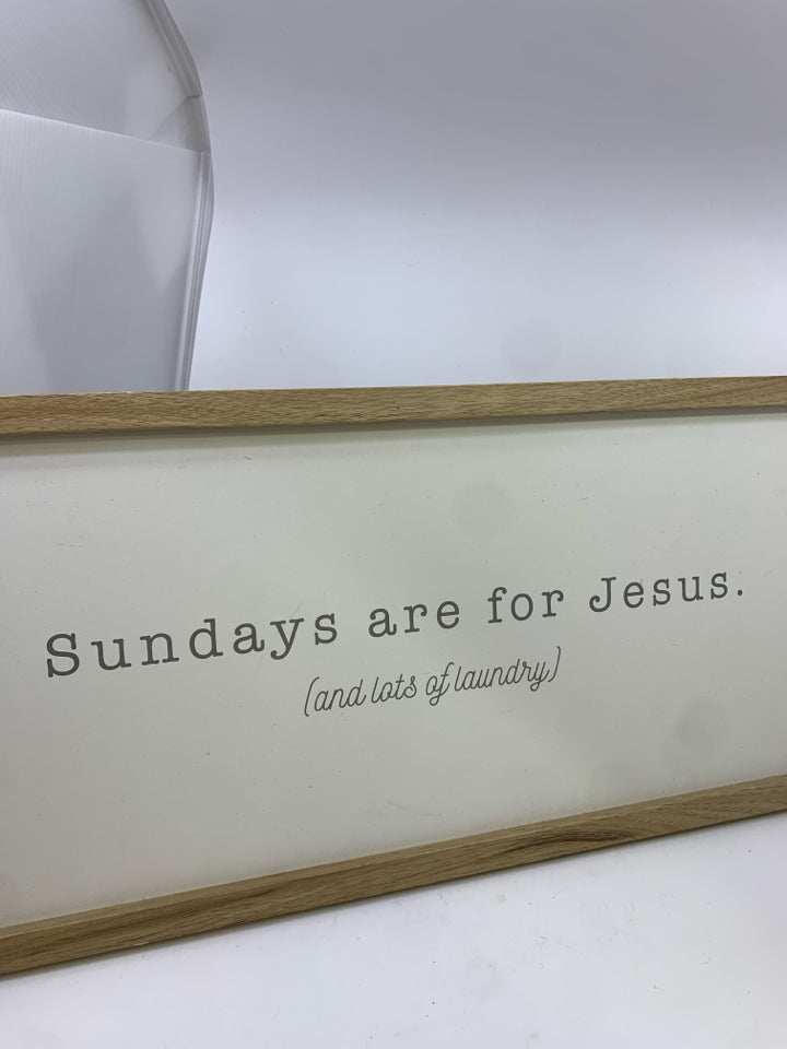 "SUNDAYS ARE FOR JESUS" WALL HANGING.
