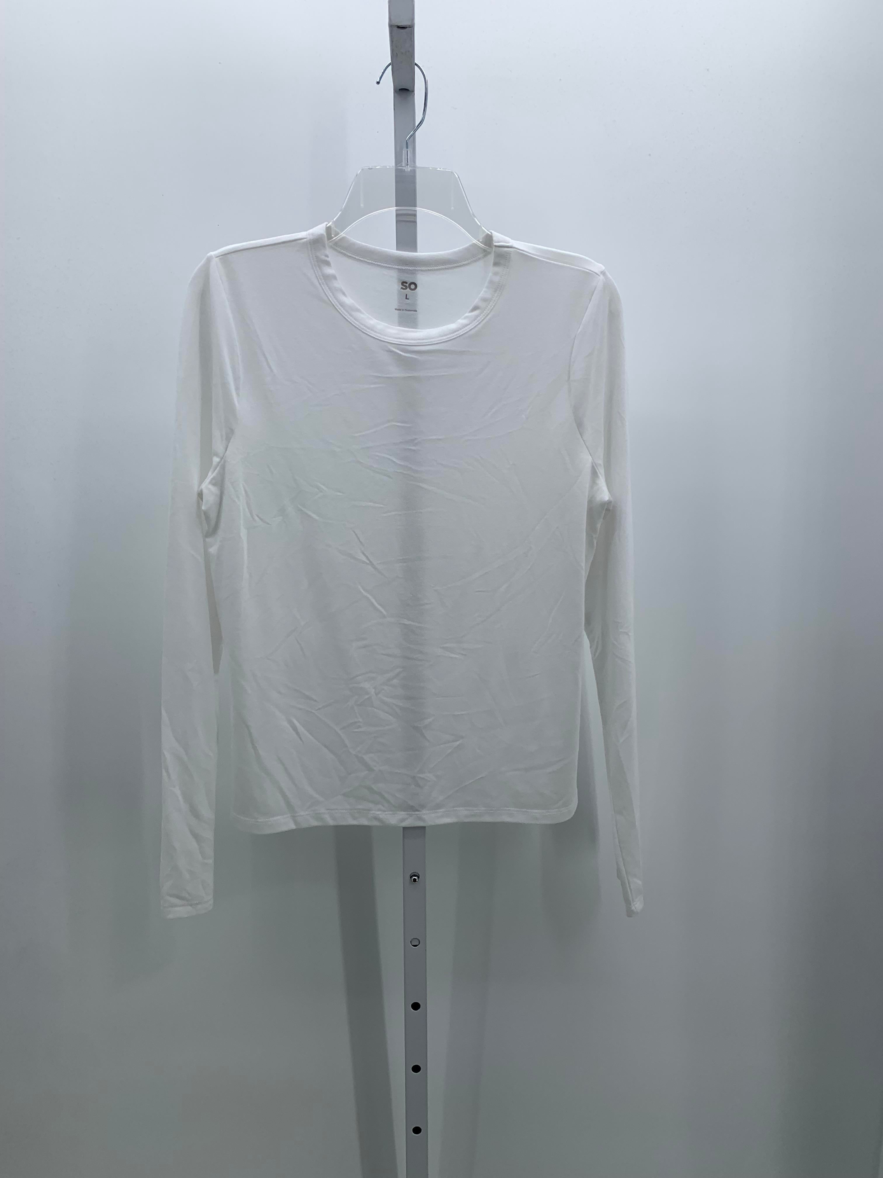 SO Size Large Juniors Long Sleeve Shirt