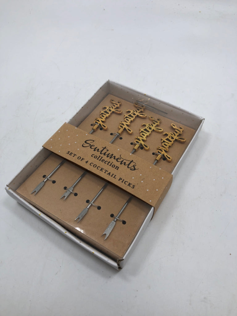 NIP 4 "GRATEFUL" COCKTAIL PICKS.