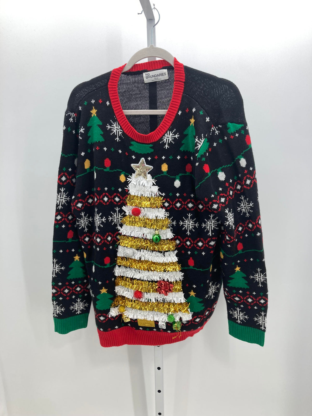LONG SLV SWEATER XMAS TREE