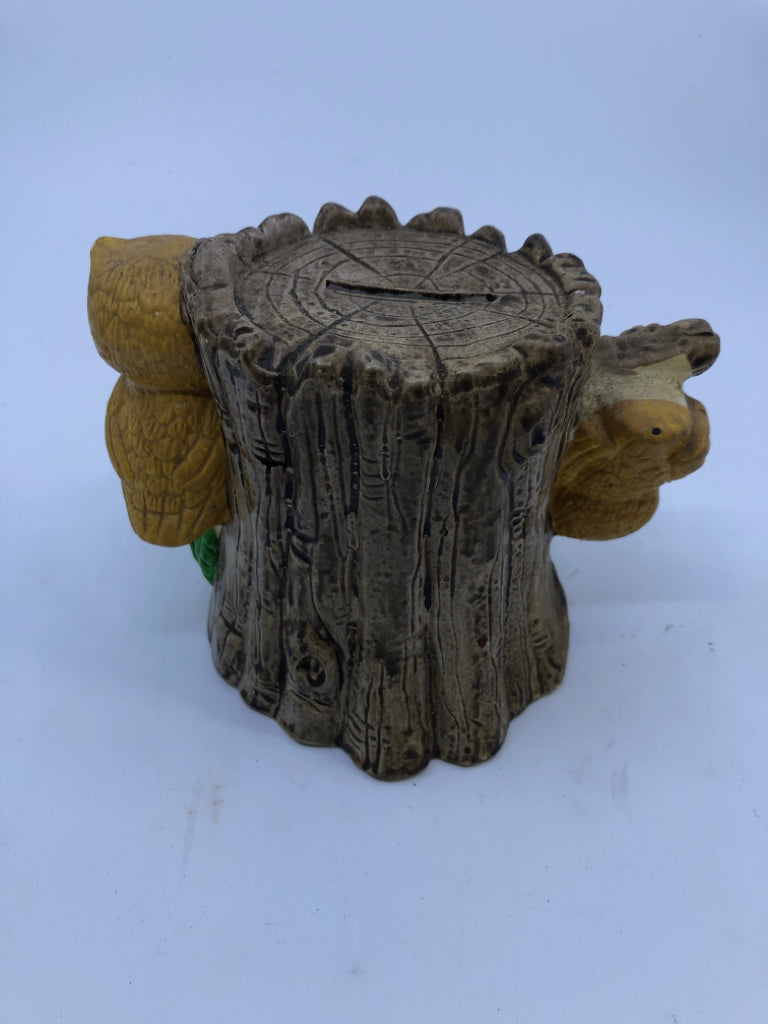 VTG OWL AND TREE "NOBODY'S PERFECT" BANK.