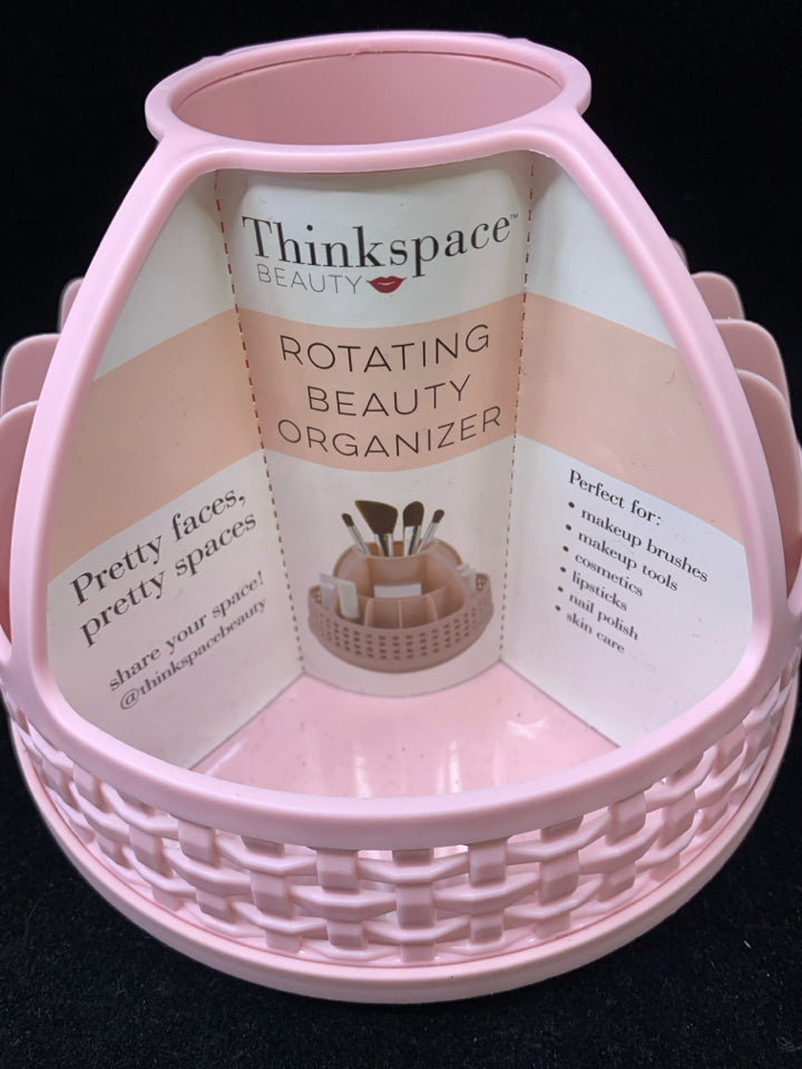 NEW PINK ROTATING BEAUTY ORGANIZER.