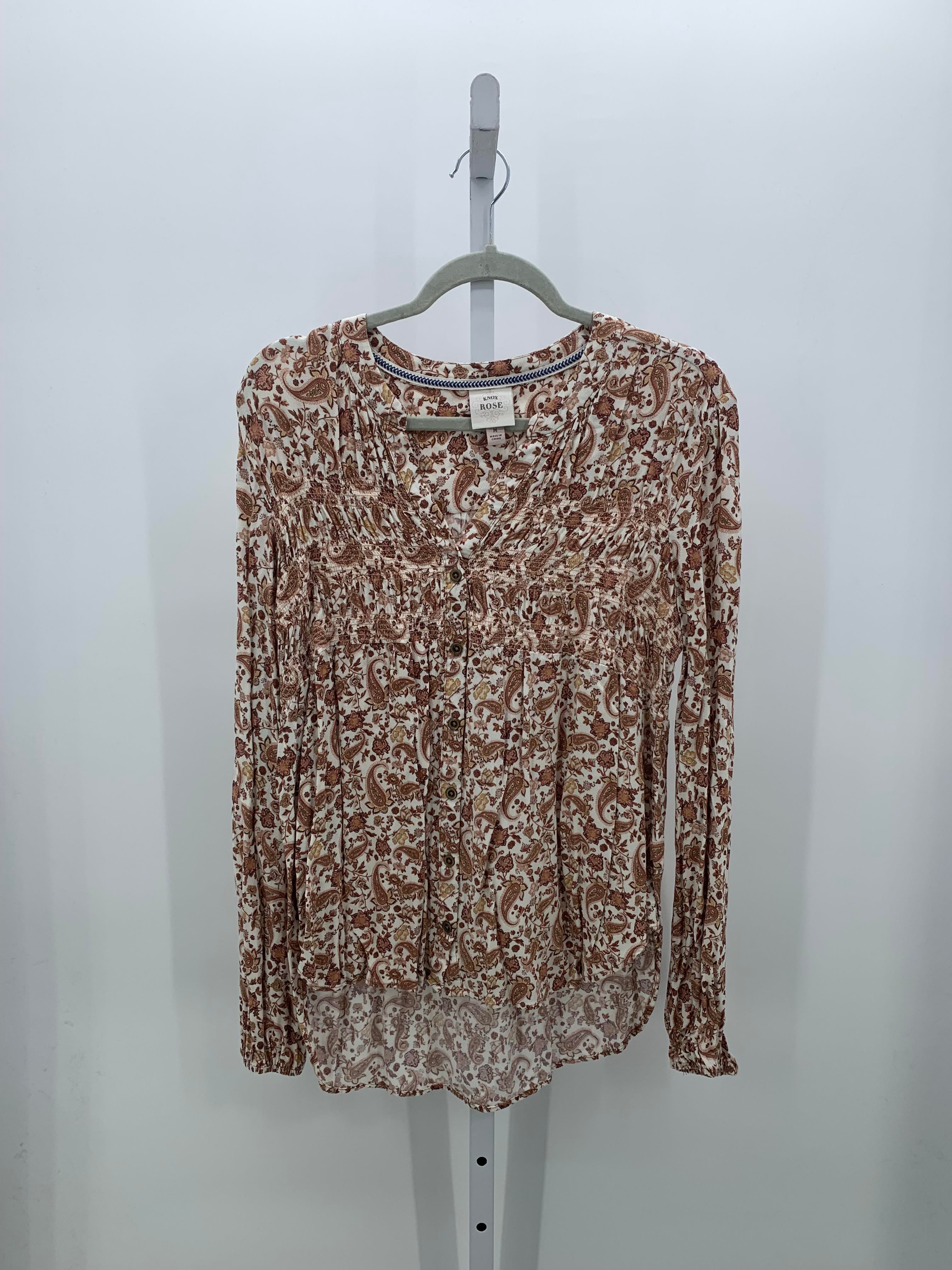 Knox Rose Size Medium Misses Long Sleeve Shirt