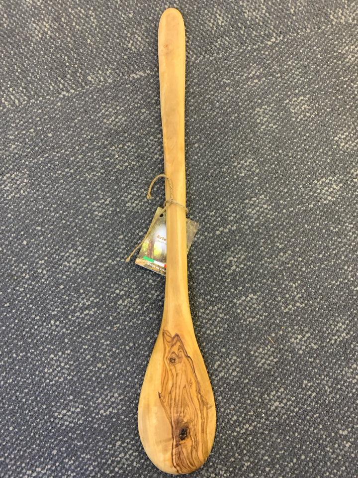 NWT SOLID OLIVE WOOD SPOON.