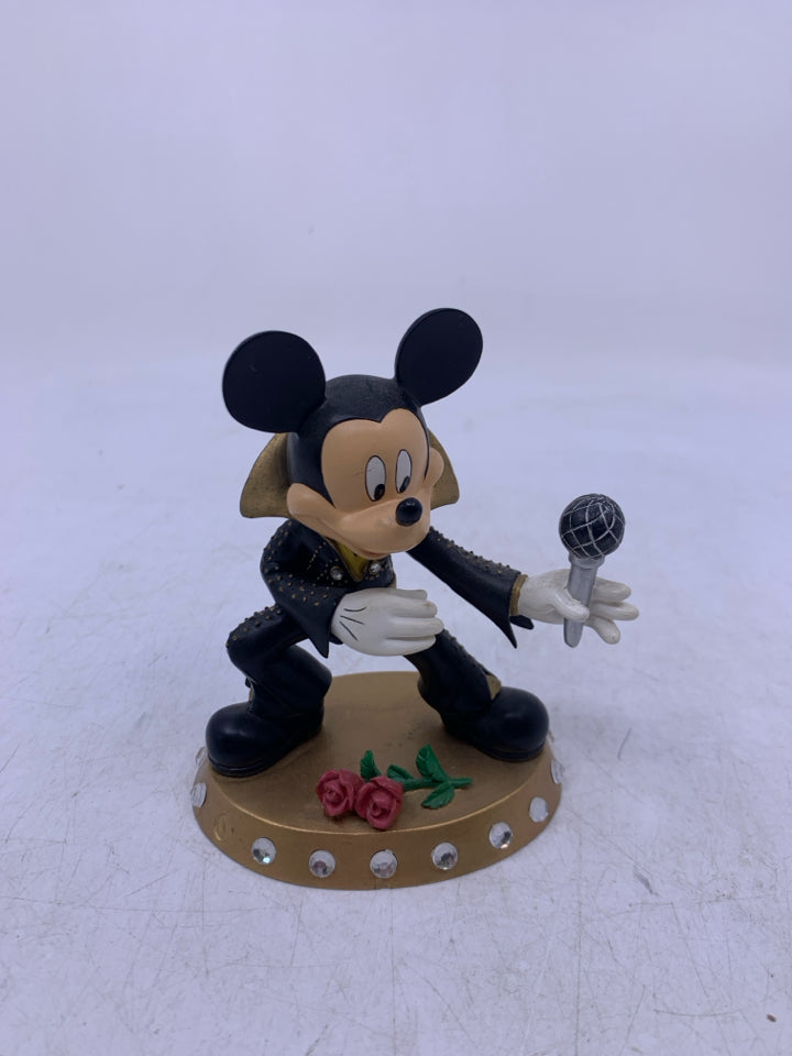 MICKEY MOUSE SUSPICIOUS MICE BLACK SUIT ELVIS FIGURINE.