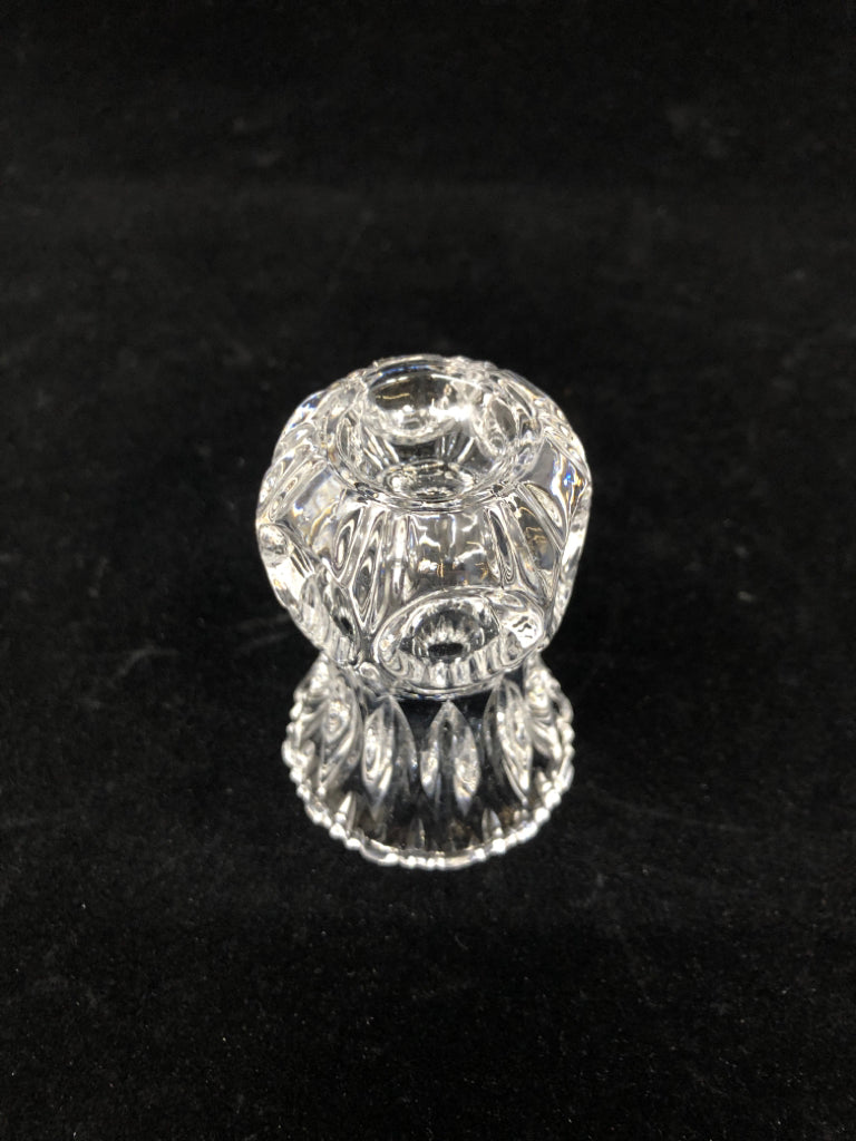 CLEAR CUT GLASS TOOTHPICK HOLDER.