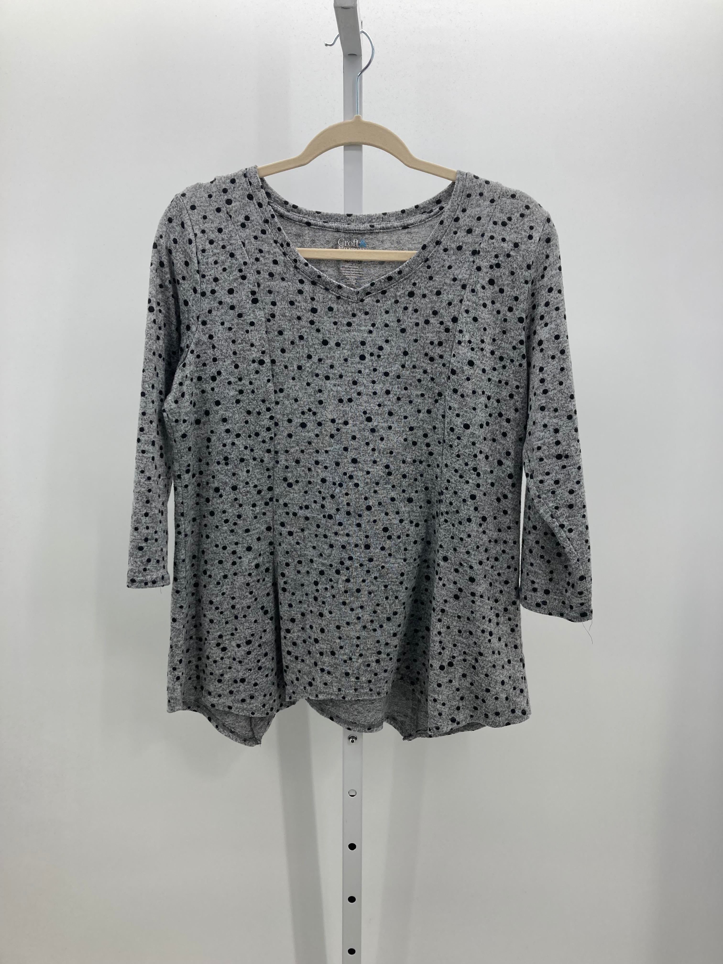 Croft & Barrow Size Medium Misses 3/4 Sleeve Sweater