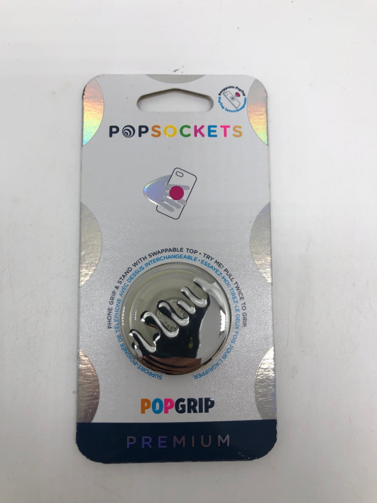 NIP SILVER DRIP POPSOCKET.