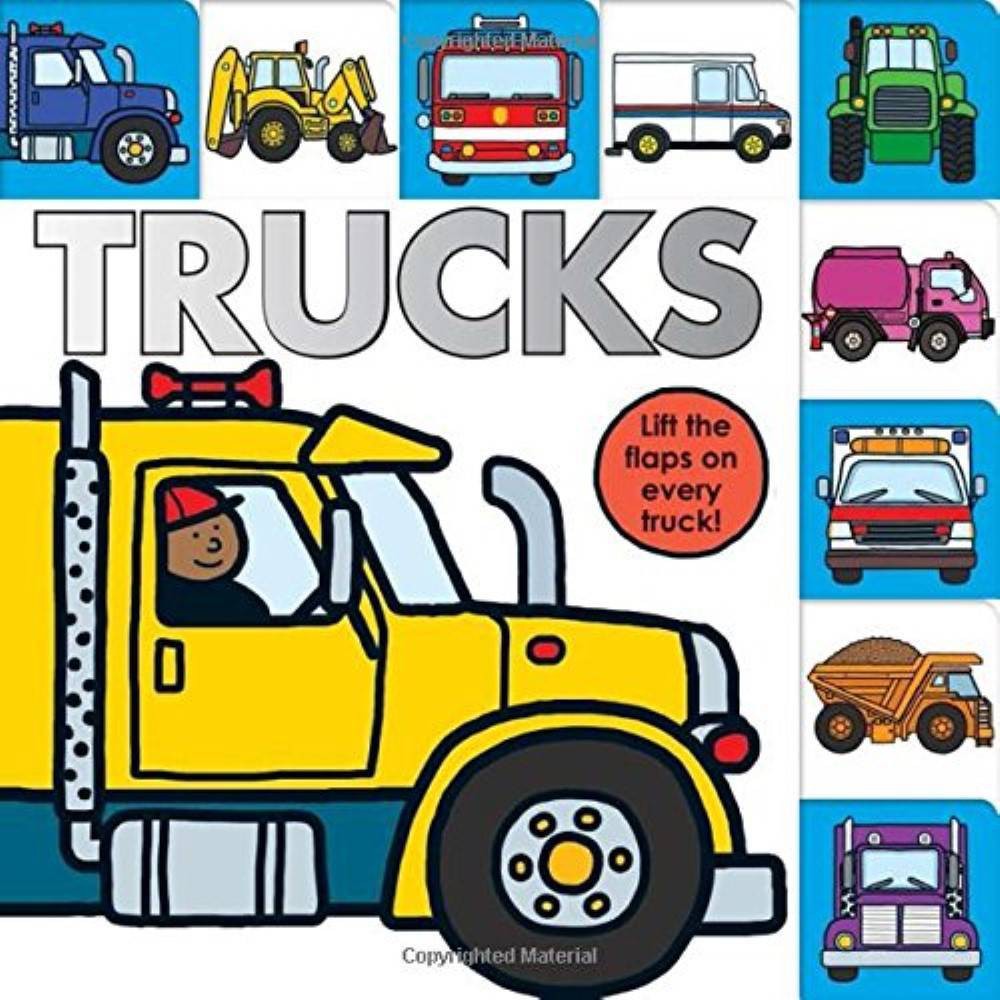 Lift-the-Flap Tab: Trucks (Board Book) by Sarah Powell & Roger Priddy - Priddy,