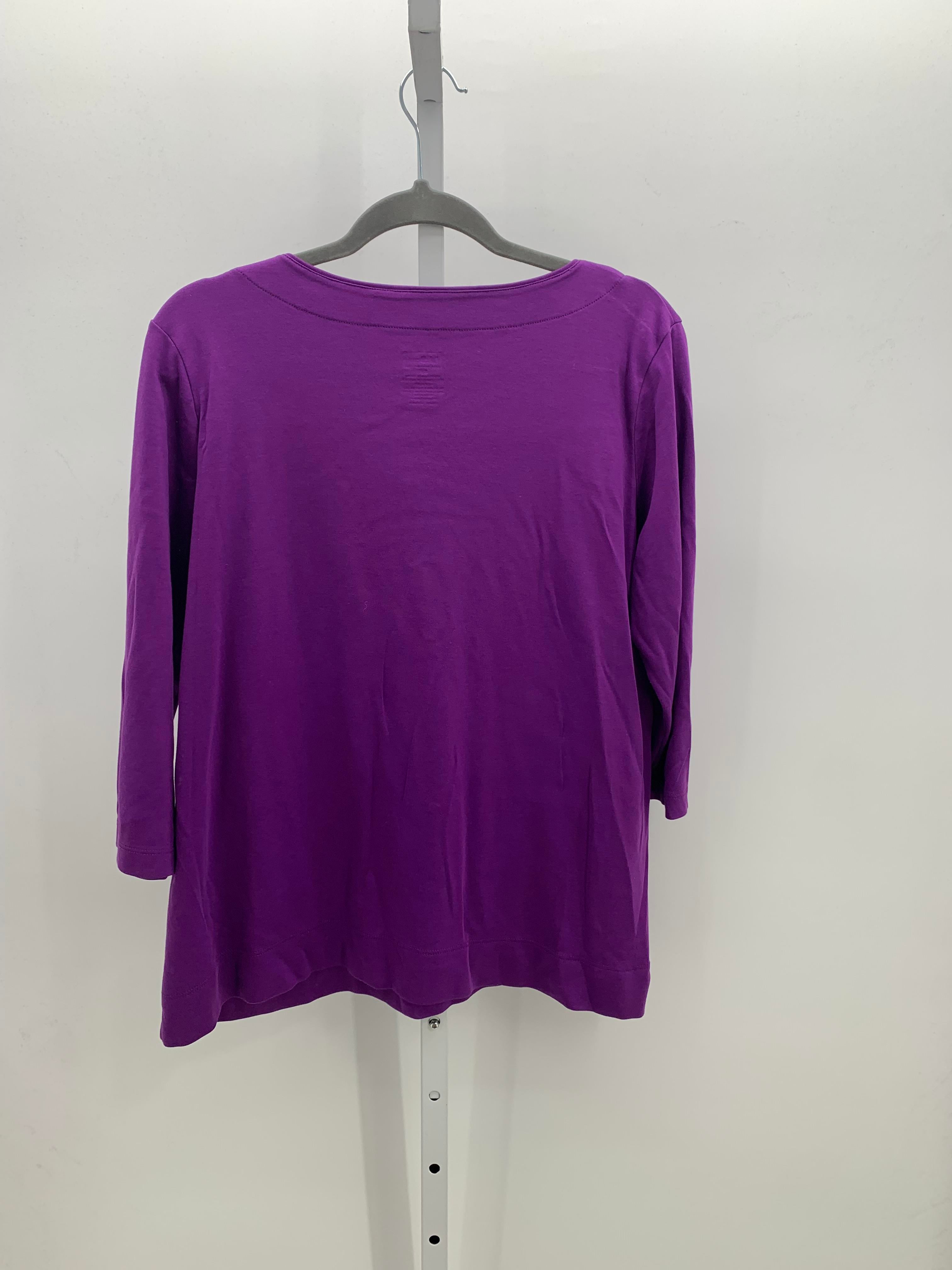 LL Bean Size 1X Womens 3/4 Sleeve Shirt