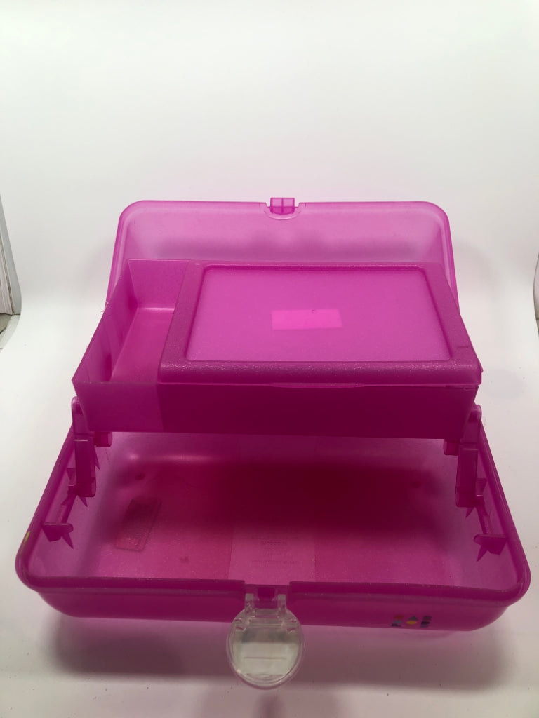PINK GLITTER MAKEUP CASE.