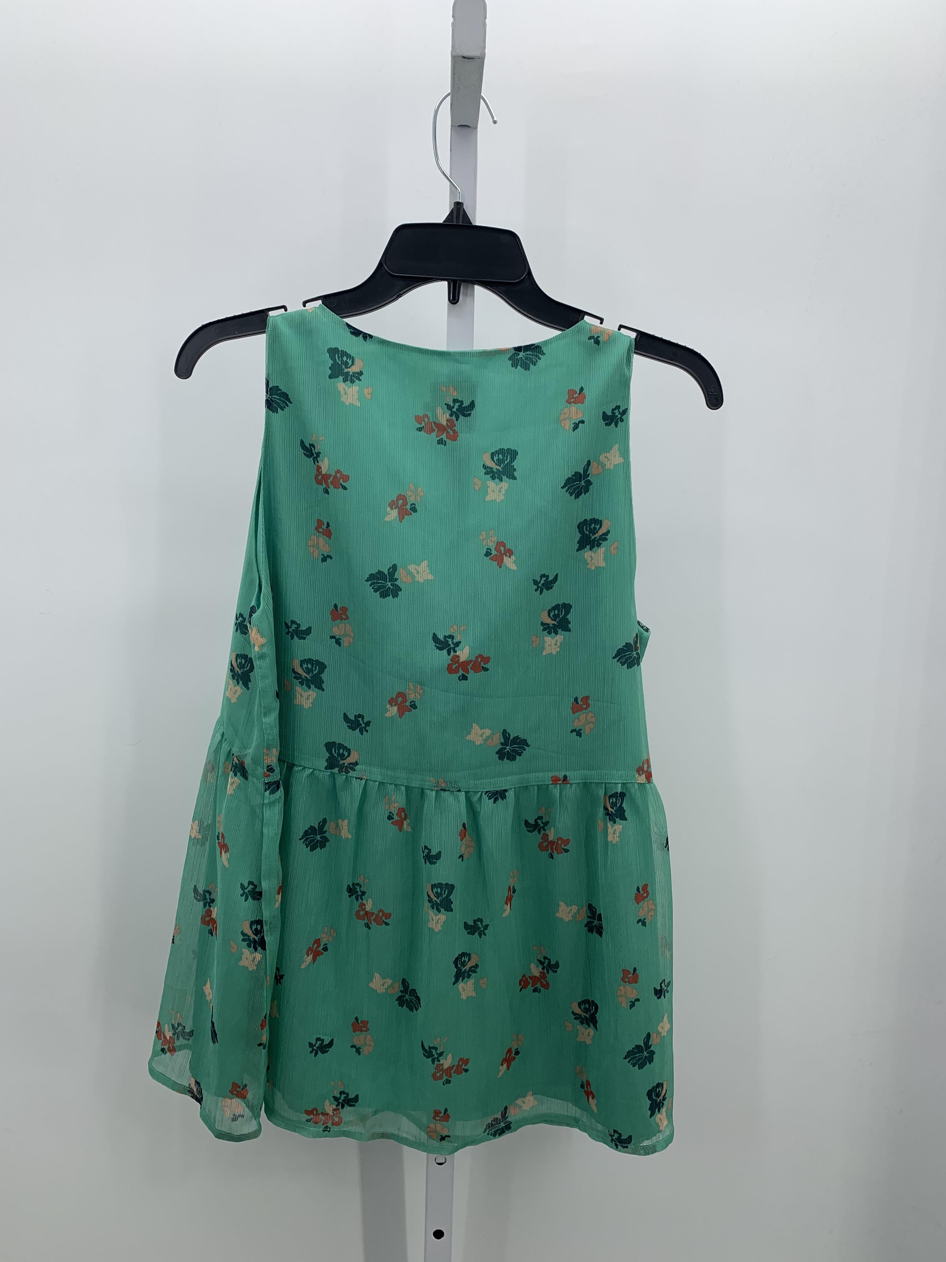 Green Size Small Maternity Sleeveless Shirt