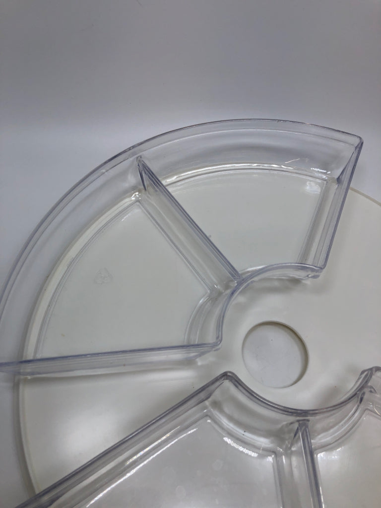 ACRYLIC UMBRELLA TABLE LAZY SUSAN IN BOX.