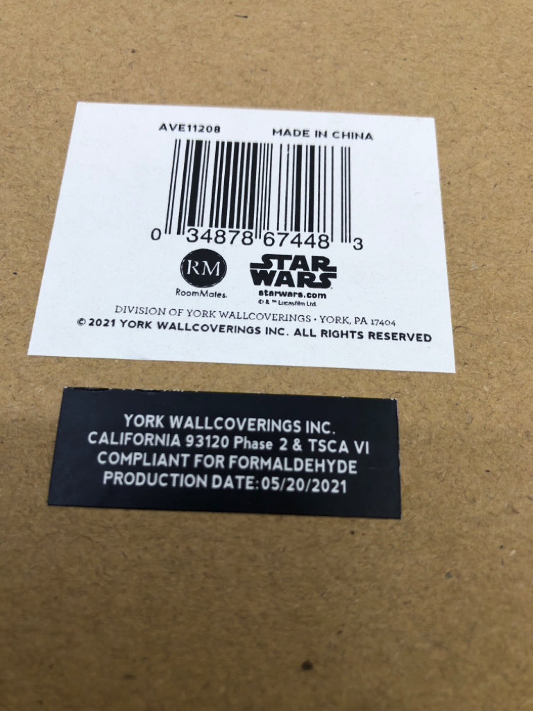 CORK BOARD W/ DARTH VADER WALL ART.